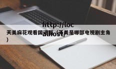 天美麻花观看国语版（天美是哪部电视剧主角）